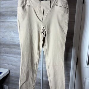 Premise Slim Straight Trousers in Light Beige 1088